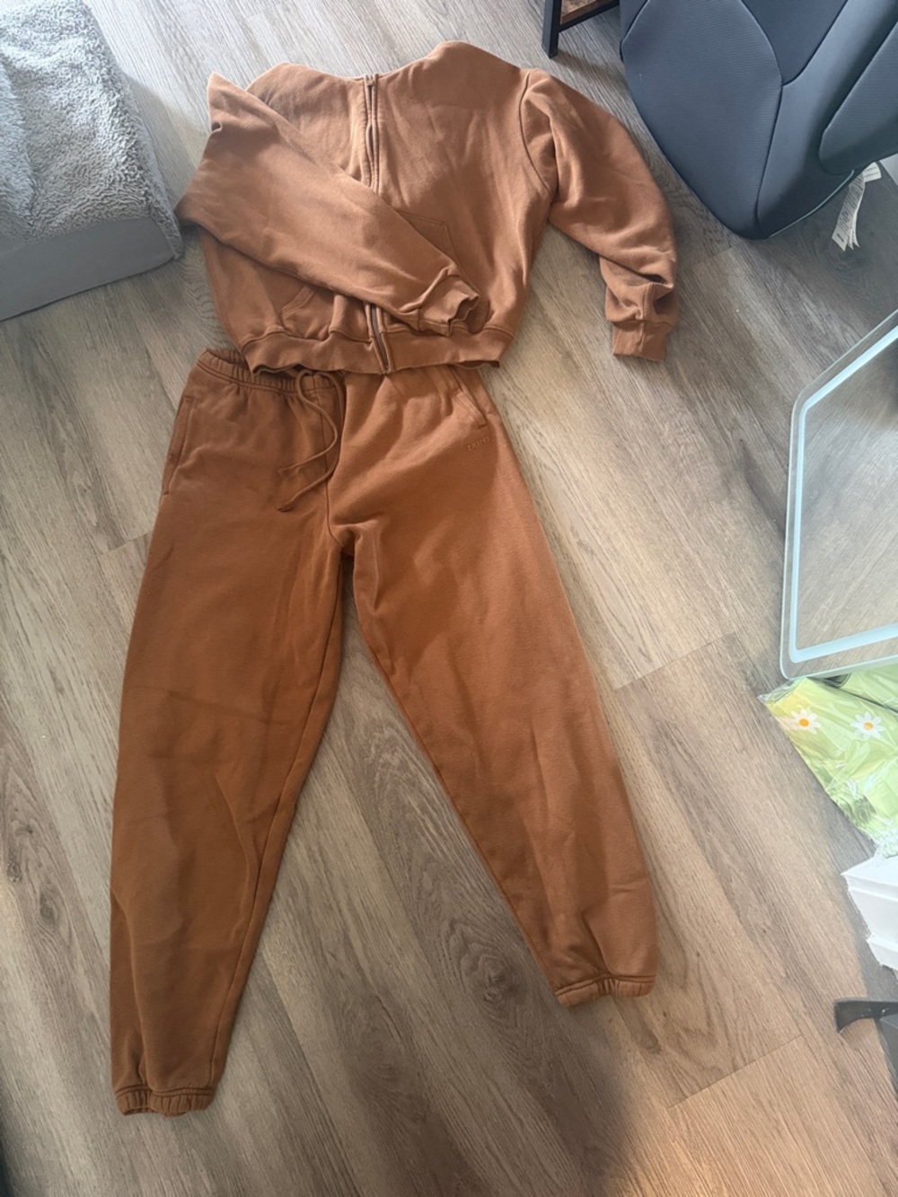 SKIMS Women's Rust Jogger Set - Deep Brown-Orange